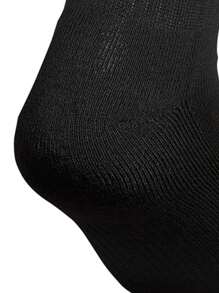 1/5/10/20 双装男士黑白极简斜条纹舒适柔软休闲运动中筒袜，适合日常穿着，条纹设计，适合派对、送礼等场合。 - 黑色 - 查看 3