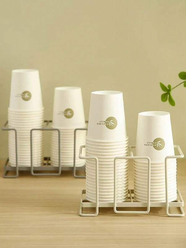 1pc/2pcs. Disposable Paper Cup Holder, Disposable Cup Dispenser. Coffee And Tea Cup Organizer, Multifunctional Cup Storage Rack. Home Kitchen Supplies. Corrosion-Resistant, Rust-Proof, And Fade-Resistant, Suitable For Home, Hotels, Cafes, Restaurants, Banquets, And Parties.