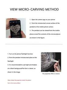 定制项链，极简主义三星吊坠项链，用 100 种语言投射“我爱你”，电影风格的黑白照片雕刻，适合女朋友、妈妈、最好的朋友、日常佩戴 - 銀色 - 查看 3