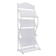 Floor-Standing Magazine Rack Information Rack Storage Rack Newspaper Rack Display Rack Manual Book Rack Single Page Simple Iron - White - View 8
