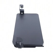 Clamp-On Computer Keyboard Mouse Under Desk Mount Slider Tray Extender Tray - Black - View 7