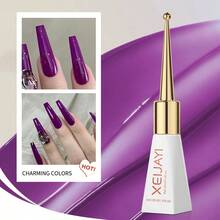 XEIJAYI 1pc 10Ml Long-Lasting Eggshell Glue Gel Nail Polish UV/LED Soak Off Gel Nail Polish For Nail Art DIY Salon Home Holiday Gift For Women - 紫色 - 查看 5