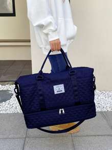 Luggage Storage Bag, Light Folding, Enlarged, Carrying Travel Weekend And Overnight Bag, Weekend Bag Hospital Bag-Blue Travel Storage Bag Travel Outfit Airport Travel Stuff Clothes Luggage Bag Christmas Gift Ideas Women Girls Xmas Gifts For Mum Birthday Gift Mom Friend Gym Bag Sport Bag Training Pack For Vacation Holiday Travel Bag For Suitcase Duffle Bag Duffel Bag For Luggage Carry On Bag College Bag Luggage Bags Weekender Bag Winter - Blue - View 9