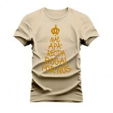 Rogai Unisex Cotton T-Shirt Printed Comfortable - Màu be - Xem 1