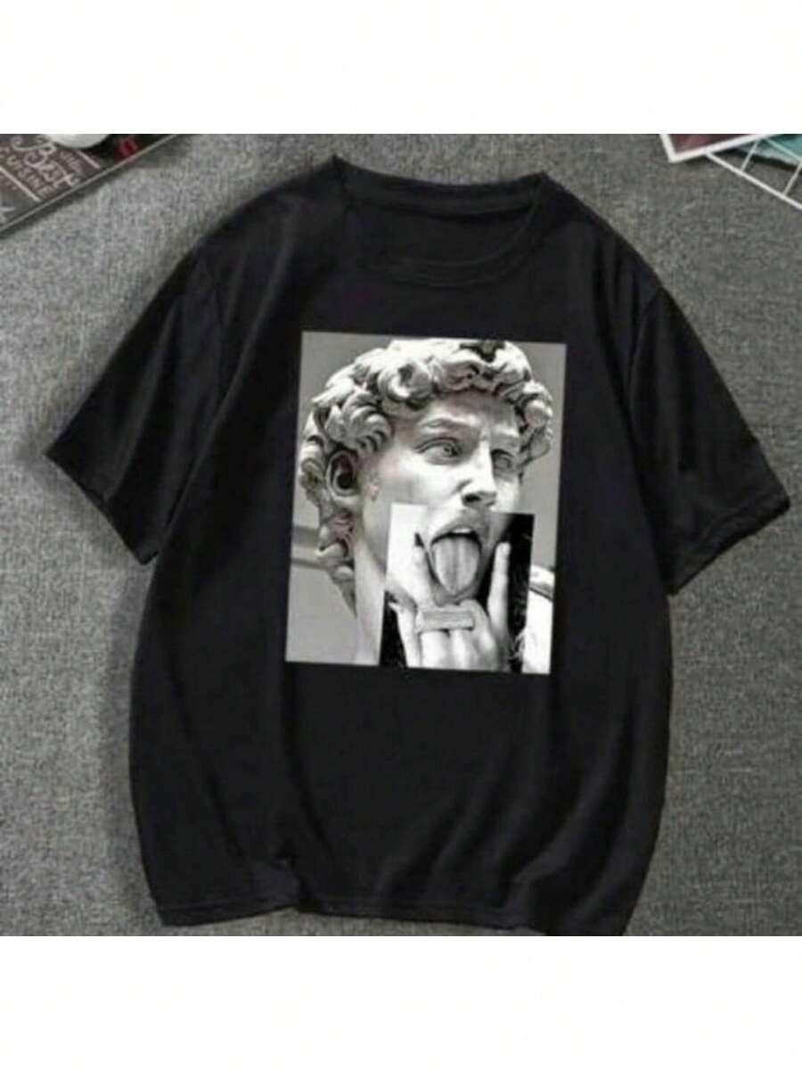 Unisex Landscape T-Shirt 100% Cotton - màu đen - Xem 1
