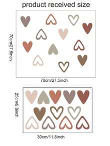 Pink And Color Loving Heart Wall Stickers For Living Room Kids Room Decor Bedroom Home Decoration Removeable PVC Wall Decals - Multicolor - View 9