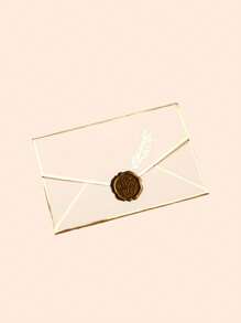 16 stuks/set: 3 stuks veerfolie enveloppen, 3 stuks waszegels, 10 stuks briefpapier, geschikt voor bruiloft, diploma-uitreiking, verjaardag, feest, Valentijnsdag, uitnodigingskaarten, folie veer enveloppen en papier in bulk