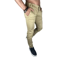 Men's Tailored Social Twill Trousers With Built-In Pocket - Màu be - Xem 2
