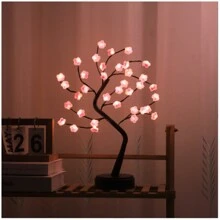 1 件 19.6 英寸樱花盆景树灯，36/108 LED 仙女灯，电池和 USB 供电两用，台灯，装饰灯，现代家居装饰，生日礼物（粉色） - 黃色 - 查看 10