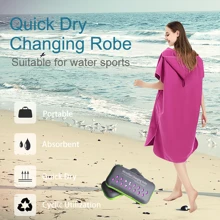 MUTAO Unisex Microfiber Quick Dry Beach Poncho With Storage Case, Portable Bathrobe For Bathroom, Surfing, Swimming, Beach Changing Cape, One Size Fits All,Women Valentine Gift Birthday Boyfriend Girlfriend Summer Wedding