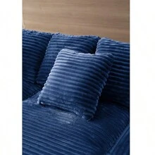 74.8" Modern Luxury Twins Sofa Couch For Living Room Quality Corduroy Upholstery Sleeper Sofa Bed Daybed Navy Blue - Navy Blue+Corduroy+2 Seat as Pic - View 8