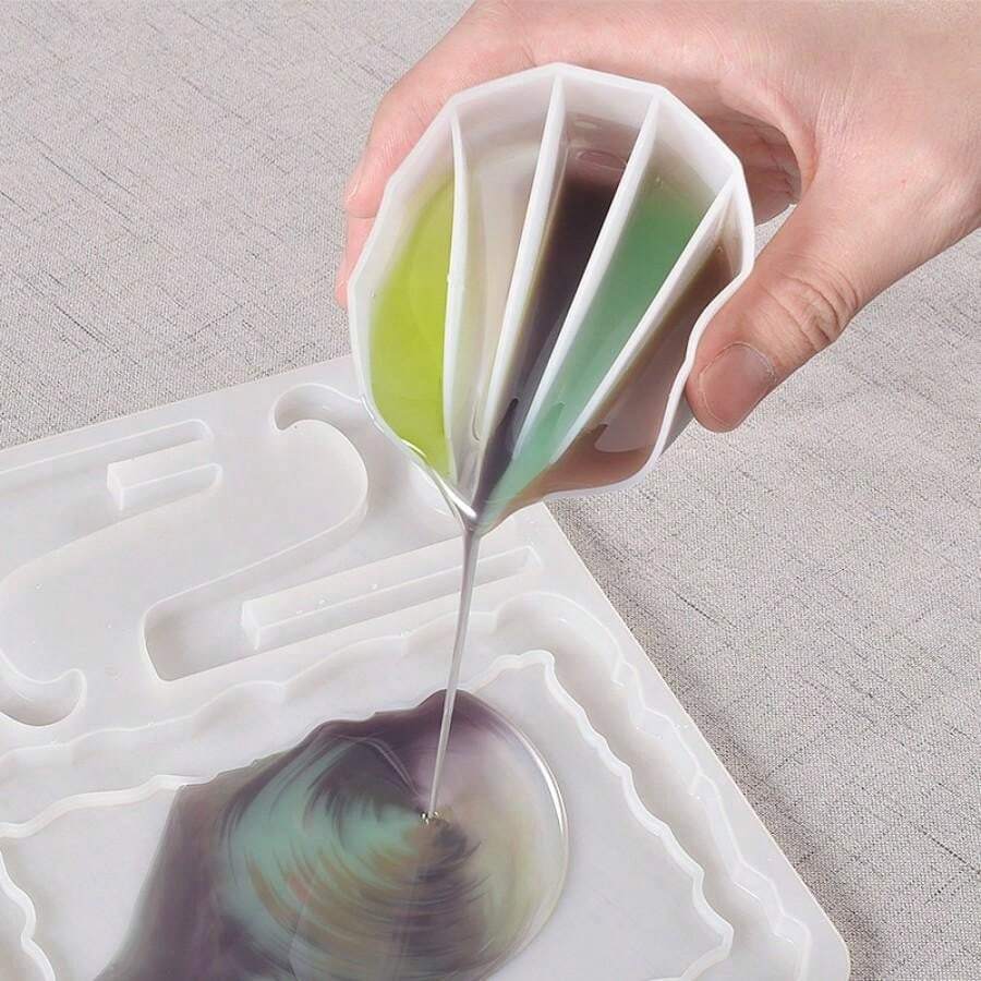 Silicone Resin Casting Cups With Multiple Compartments, Reusable Color