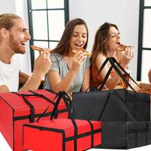 1pc Pizza Delivery Bag, Bento Boxes, Food Insulated Takeout Bags, Grocery Cooler Bags, Handheld Reinforced Cake Delivery Box, Non-Woven And Healthy Insulated Material, Milk Drink Burger Catering Delivery, Commercial Food Warmers, For Teens And Workers, Back To School Supplies For Outdoor Beach Camping Party Travel Bag - Multicolor - View 7