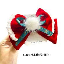 Mùa đông Giáng sinh mới Nơ kẹp tóc kẹp tóc dễ thương cho trẻ em Giáng sinh mũ nón ngày lễ phụ kiện tóc quà tặng tốt nhất - Nhiều màu - Xem 5