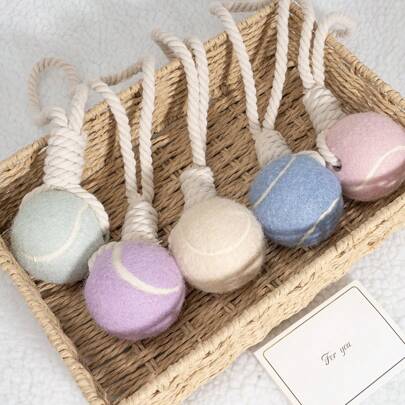 Pet Toy Knotted Tennis Ball Chew Toy Rope Tug-Of-War Interactive Dog Puppy Chewing Toys