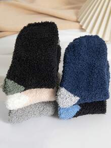 5 đôi tất ngủ dày mềm mại màu trơn ấm áp cho nữ - Nhiều màu - Xem 3