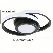 1 件装现代 LED 吸顶灯，220V 圆形嵌入式吸顶灯具，小型吸顶灯，靠近天花板灯，适用于走廊客厅卧室厨房入口黑白，白光/暖光 - 吊燈1 - 查看 11