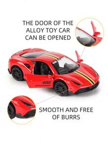 1/43 Alloy Toy Car Model With Regenerative Function, Capable Of Opening Doors And Racing Cars, Suitable For Christmas And Birthday Gifts For Children Aged 3 And Above,Back To School - Multicolor - View 4