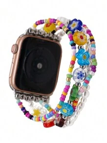 10 毫米玻璃花珠，混合颜色，8/O；4/6 毫米白色人造珍珠，6*4 毫米椭圆形白色人造珍珠，表带珠，数量和尺寸随机情人节 - 彩色 - 查看 4