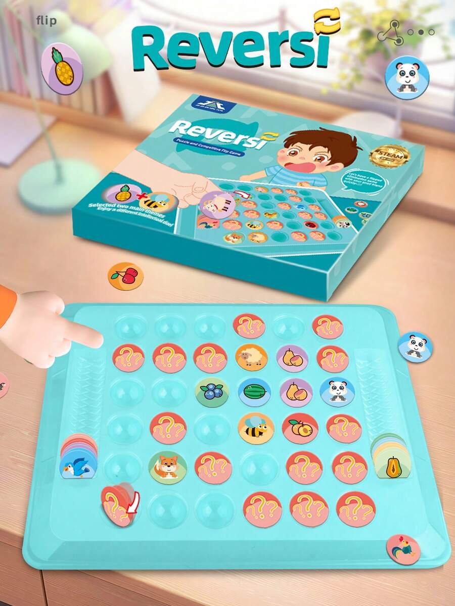 Puzzle Flip Toys, Match And Flip Chess Game, 2Player Competitive