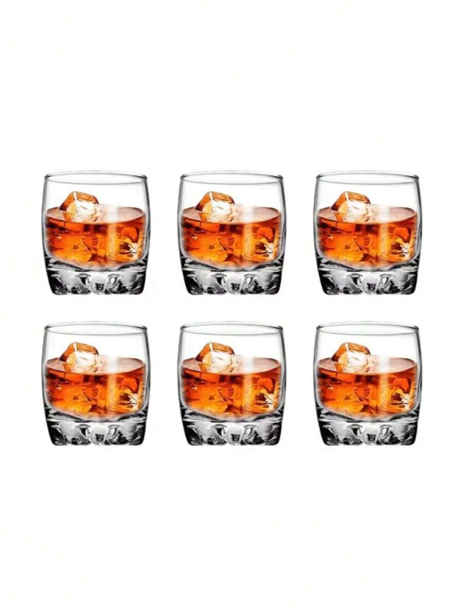 Kit 6 Shot Glass Cup Whiskey 80ml Elegant Classic Design Bar Restaurant - 無色 - 查看 1