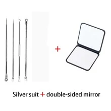 4 Pieces Professional Acne & Blackhead Remover Tool Kit - Includes Blackhead Extractor, Pimple Needle, Comprehensive Facial Cleansing Tool (Rose Gold 4 Pieces Set)