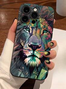 1pc Lion Angel Eye Matte Anti-Drop TPU Phone Case Compatible With IPhone 17/16, 15 Pro Max, 14 Pro Max / Galaxy, SAM / Honor X6A, X7B, X8B / Note 13 Pro / 12C,International Version, Not The Domestic Version - Black - View 4
