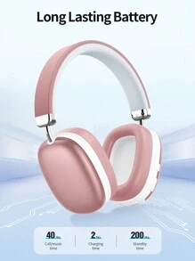 Auriculares inalámbricos, auriculares ajustables y cómodos, diadema Bluetooth 5.3 - Rosa - Ver 4