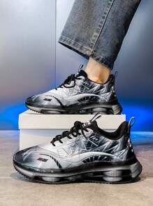 Unisex Sports Running Shoes, Men's Popular Casual Sneakers, Versatile Non-Slip Lightweight Breathable Sports Shoes, Travel Shoes, New Fashionable Thick Sole Shock Absorbing Running Shoes (Size Runs Small, Recommend Ordering One Size Up)