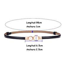 Cinturones para Mujer Elegante, Cinturon Vaquero Dama Moda, cinturon vaquero dama, cinto vaquero dama, cinturones mujer, cinturon ancho mujer, cinturones para vestidos, cinturones de piel, cinturones vaqueros - Negro - Ver 3