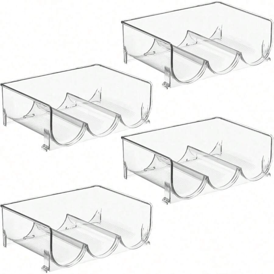 Plastic FreeStanding Stackable 3 Bottle Storage Holder Rack Water