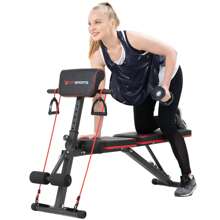 Strength Training Adjustable Weight Bench - Black - View 1