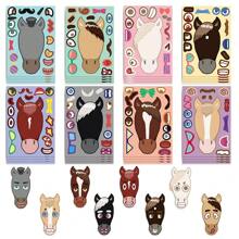 8pcs/Pack Cartoon Pony Design DIY Cute Face Stickers, Waterproof PP Stickers For Decorating Instruments, Guitars, Phone Cases, Water Cups, Skateboards, Notebooks, Mugs, Luggage, Suitable For Back To School, Children's Day, Birthday, Parties, Gifts