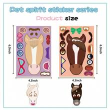 8pcs/Pack Cartoon Pony Design DIY Cute Face Stickers, Waterproof PP Stickers For Decorating Instruments, Guitars, Phone Cases, Water Cups, Skateboards, Notebooks, Mugs, Luggage, Suitable For Back To School, Children's Day, Birthday, Parties, Gifts