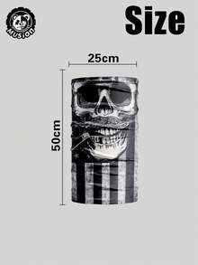 Musion 1 件装小丑幽灵骷髅面具透气面罩无缝拉法帽男士帽子恐怖头饰登山骑行围巾 - 彩色 - 查看 12