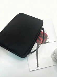 Black Minimalist Cross Print Bible Storage Bag, Suitable For Students' Daily Use, Handbag With Zipper Pocket, Portable Bag, Multifunctional Daily And Book Protection Large Capacity Storage Bag, Portable Sorting Bag, Standard Size Bible Bag, Ideal Choice For Adult, Male And Female Bible Study, Best Gift For Bible Lovers, Gift For Mother-In-Law, Mother And Friends, Christian Gift (Zipper Position Random) - Black - View 7