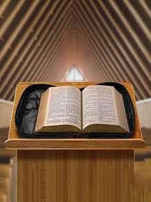 Black Minimalist Cross Print Bible Storage Bag, Suitable For Students' Daily Use, Handbag With Zipper Pocket, Portable Bag, Multifunctional Daily And Book Protection Large Capacity Storage Bag, Portable Sorting Bag, Standard Size Bible Bag, Ideal Choice For Adult, Male And Female Bible Study, Best Gift For Bible Lovers, Gift For Mother-In-Law, Mother And Friends, Christian Gift (Zipper Position Random) - Black - View 4