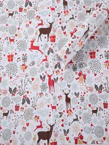 3pcs/Set Christmas Gift Wrapping Paper, Thick Coated Paper, In Stock, Wholesale, Christmas Tree & Reindeer Design,Christmas - Multicolor - View 8