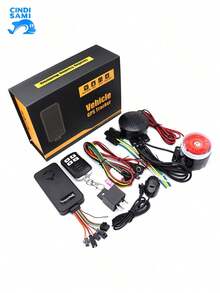 CINDI SAMI GPS Antirrobo Intercomunicador De Voz Localizador GPS Con Control Remoto Y Alarma De Altavoz - Negro - Ver 4