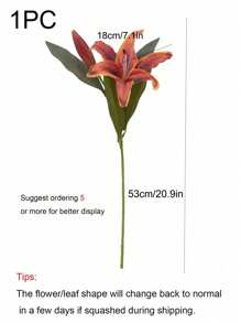 1 Stück Vintage Seiden-Lilie Künstliche Blumen, Schreibtisch Deko-Artikel für Wohnzimmer, Heimdekoration, Hochzeitszubehör