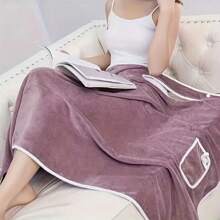 1pc Wearable Bath Towel, Bowknot Coral Velvet Bath Skirt For Adults, Water Absorption, Quick Drying, Bath Towel, No Hair Loss, Bath Supplies