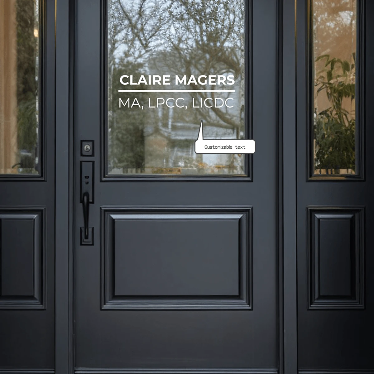 Decal cửa văn phòng cá nhân hóa, nhãn dán lối vào có tên và chức danh tùy chỉnh, quà tặng trang trí cửa sổ hoặc tường văn phòng tại nhà, sinh nhật, tốt nghiệp, in đồ họa - Nhiều màu - Xem 1