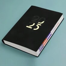 2025 Planner Spanish/English Notebook January To December A5 Agenda PU Leather Cover School Agenda Weekly Monthly Diary Organizer Learning Office Supplies Stationery Back To School - A5 - View 15