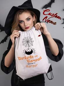1 pieza Bolsa personalizada de Halloween y bolsas personalizadas para trick or treat, perfectas para llevar todos tus dulces de Halloween! Bolsa de transporte con diseño de fantasmas con nombre personalizado, bolsa de dulces de Halloween personalizada. Regalo de aniversario, regalo de San Valentín, regalo de cumpleaños, regalo para la mejor amiga, regalo para mamá, regalo para novia, regalo para ella, regalo para esposa, regalo de Navidad, regalos del Día de Halloween, regalos de Acción de Gracias, Feliz Día de Halloween