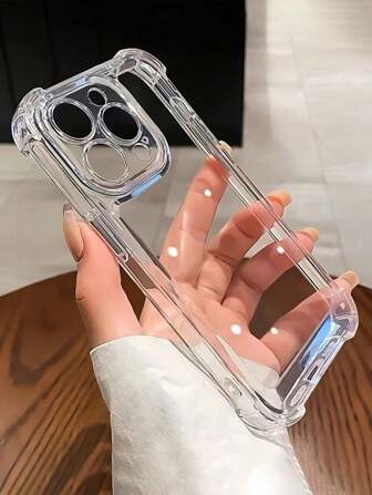 1 件硅胶透明减震防摔手机壳，兼容 15 Pro Max/16 Pro Max/16 Pro/14 Pro Max/14 Pro/13 Pro Max、 16、17、17 Pro、17 Pro Max、Galaxy S22/S22 Ultra、Galaxy S23 Ultra、Galaxy S24 Ultra、A55、A14、Galaxy S24 FE