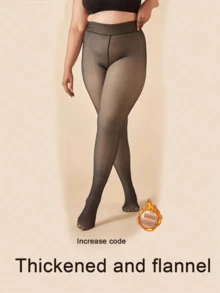 1pc Women's Thickened Warm Lining Faux Transparent Leggings, All Sizes Available Including Regular, Medium And Plus Size, Warm And Slimming, Can Be Worn As Outerwear, Suitable For Autumn And Winter - Multicolor - View 6
