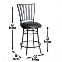 Stellan - Swivel Counter Stool - Black