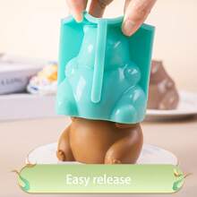 Molde de silicona con diseño de capibara y conejo para pudín y gelatina de leche, molde comercial con diseño de gato de dibujos animados de esponjoso - Multicolor - Ver 4