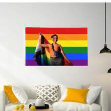 1pc Color/Homosex Flag-Personalized Polyester Decorative Flag For Garden, Clubs, Concerts, Bars, Dorms, Living Rooms, Bedrooms - Durable, No Electricity Needed