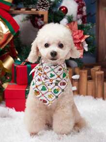 Pet Christmas All-Over Print Bandana, Pet Accessories